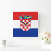 Kroatische vlag vierkante klok (Huis)