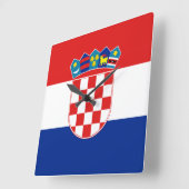 Kroatische vlag vierkante klok (Hoek)
