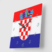 Kroatische vlag vierkante klok (Hoek)