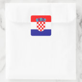 Kroatische vlag vierkante sticker (Tas)