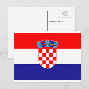 Kroatische vlag, vlag van Kroatië Briefkaart