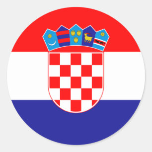 Kroatische vlag, vlag van Kroatië Ronde Sticker