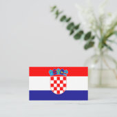Kroatische vlag, vlag van Kroatië Visitekaartje (Staand voorkant)