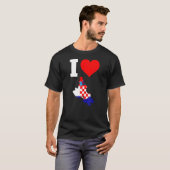 Kroatische vlag voor Krk I Love Krk T-shirt (Voorkant volledig)