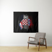 Kroatische vlag wandkleed (In Situ (horizontaal))