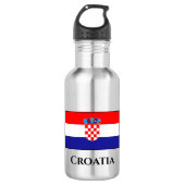 Kroatische vlag waterfles  (Voorkant)