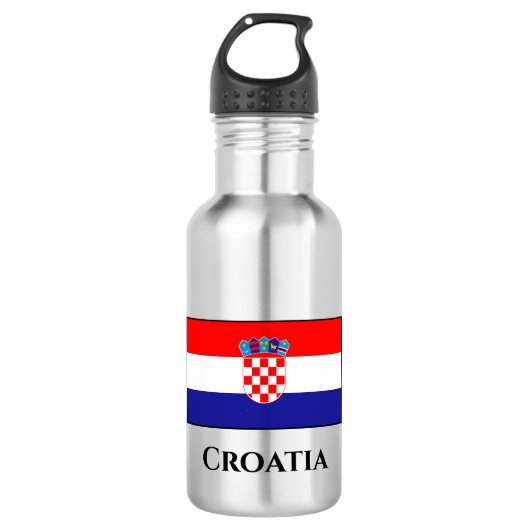 Kroatische vlag waterfles  (Voorkant)