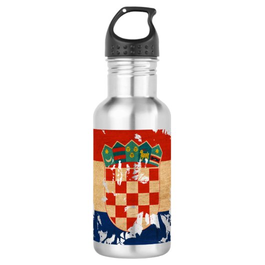 Kroatische vlag waterfles  (Voorkant)