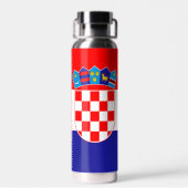 Kroatische vlag waterfles (Achterkant)