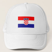 Kroatische vlag Wereldbeker 2022 Football Trucker  Trucker Pet (Voorkant)