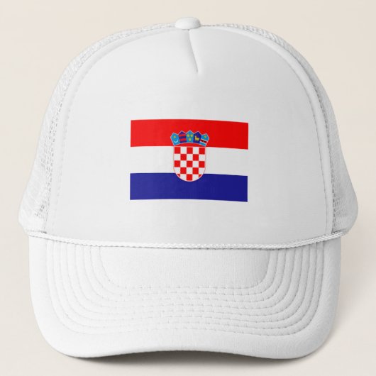 Kroatische vlag Wereldbeker 2022 Football Trucker  Trucker Pet (Voorkant)