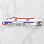 Kroatische vlag: wijnopener kschroef kurkentrekker (Achterkant)