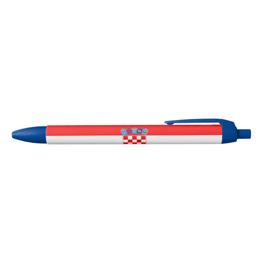 Kroatische vlag zwarte inkt pen (Bovenkant)