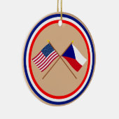 Kroatische vlaggen uit de VS en Tsjechië Keramisch Ornament (Rechts)