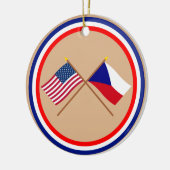 Kroatische vlaggen uit de VS en Tsjechië Keramisch Ornament (Links)