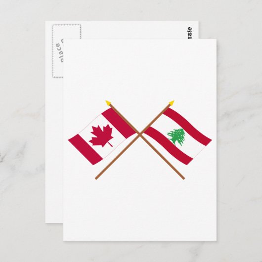 Kroatische vlaggen van Canada en Libanon Briefkaart (Voorkant / Achterkant)
