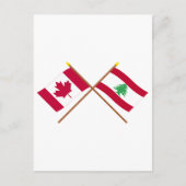 Kroatische vlaggen van Canada en Libanon Briefkaart (Voorkant)