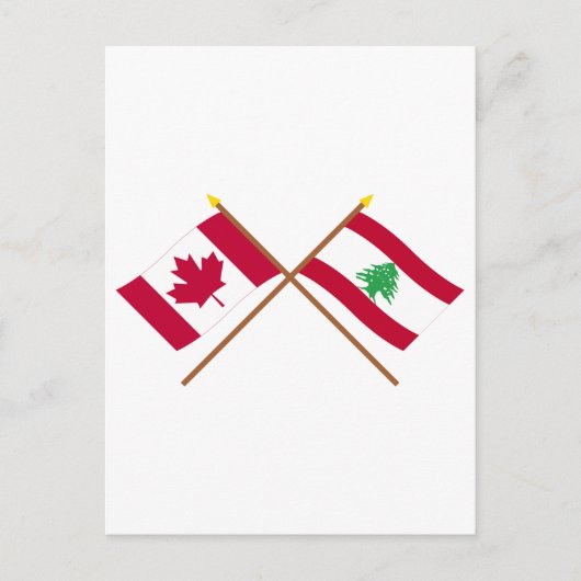 Kroatische vlaggen van Canada en Libanon Briefkaart (Voorkant)