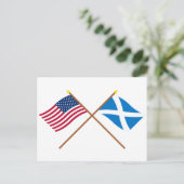 Kroatische vlaggen van de Verenigde Staten en Scho Briefkaart (Staand voorkant)