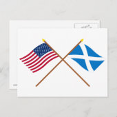 Kroatische vlaggen van de Verenigde Staten en Scho Briefkaart (Voorkant / Achterkant)