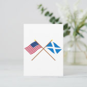 Kroatische vlaggen van de Verenigde Staten en Scho Briefkaart (Staand voorkant)