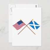 Kroatische vlaggen van de Verenigde Staten en Scho Briefkaart (Voorkant / Achterkant)