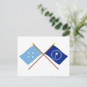 Kroatische vlaggen van Micronesia en Chuuk Briefkaart (Staand voorkant)