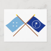 Kroatische vlaggen van Micronesia en Chuuk Briefkaart (Voorkant)