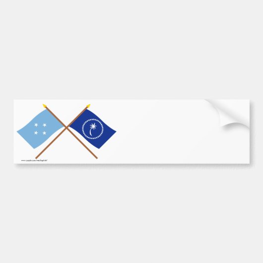 Kroatische vlaggen van Micronesia en Chuuk Bumpersticker (Voorkant)