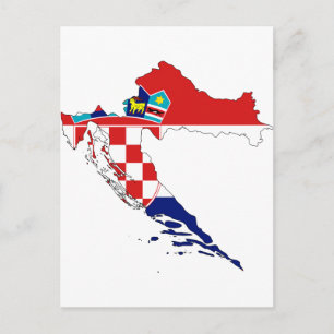 Kroatische vlaggenkaart HR Hrvatska Briefkaart