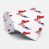 Kroatische vlaggenkaart HR Hrvatska Stropdas (Opgerold)