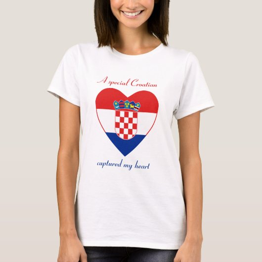 Kroatische vlaggenliefhebber T-Shirt (Voorkant)