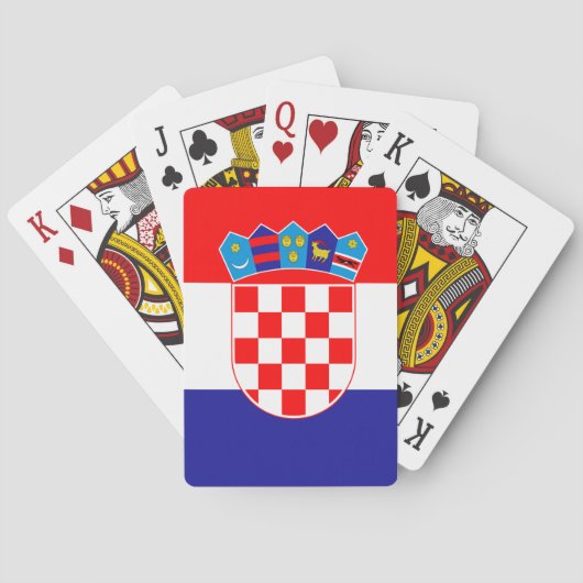Kroatische vlagkaarten pokerkaarten (Achterkant)
