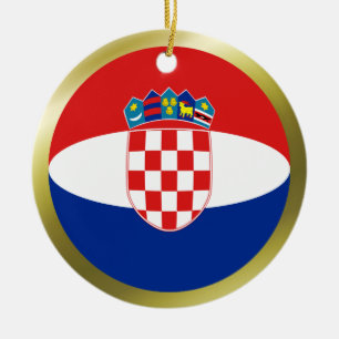 Kroatische vlagornament keramisch ornament