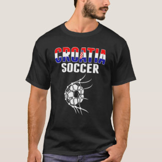 Kroatische voetbalbal in het net  Kroatische voetb T-shirt