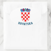 Kroatische wapenschild ovale sticker (Tas)