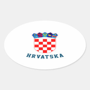 Kroatische wapenschild ovale sticker