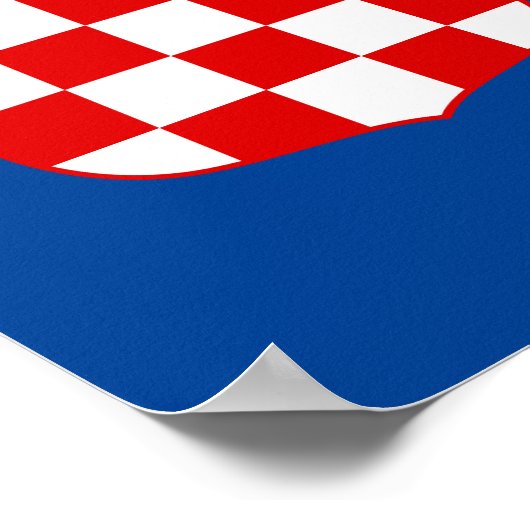 Kroatische wapenschild poster (Hoek)