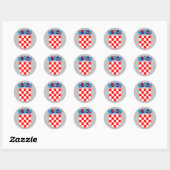 Kroatische wapenschild ronde sticker (Vel)