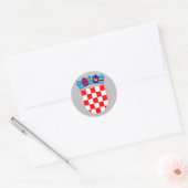 Kroatische wapenschild ronde sticker (Envelop)