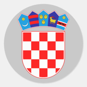 Kroatische wapenschild ronde sticker