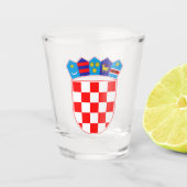 Kroatische wapenschild shot glas (Voorkant)