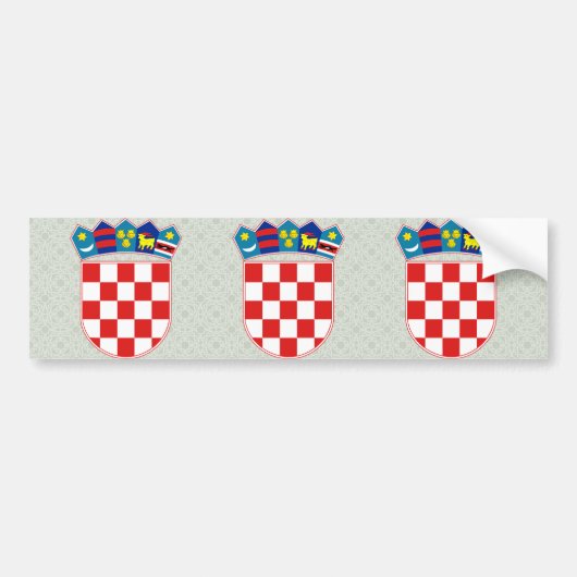 Kroatische wapenstilstand bumpersticker (Voorkant)