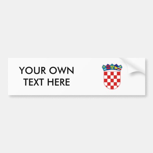Kroatische wapenstilstand bumpersticker (Voorkant)