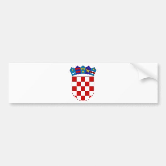 Kroatische wapenstilstand bumpersticker (Voorkant)
