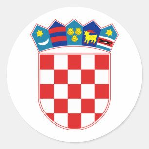 Kroatische wapenstilstand HR Hrvatska Ronde Sticker