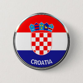 Kroatische wapenstilstand, Hrvatski grb Ronde Button 5,7 Cm