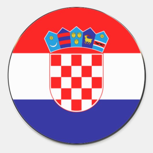 Kroatische wapenstilstand | Hrvatski grb Ronde Sticker (Voorkant)