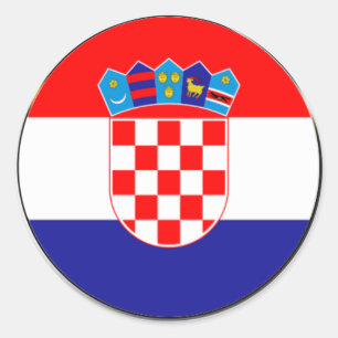 Kroatische wapenstilstand   Hrvatski grb Ronde Sticker