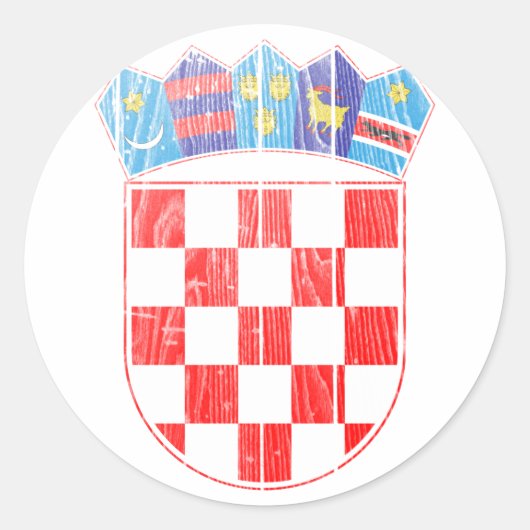 Kroatische wapenstilstand ronde sticker (Voorkant)